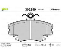 VALEO 302259 Kit pastiglie freni