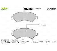 Pastiglie freno Assale anteriore 302264 VALEO per FIAT PEUGEOT CITROËN OPEL