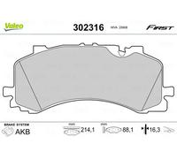 VALEO Pastiglie freno First 302316 Set 4 Asse anteriore con accessori montati
