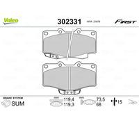 Pastiglie freno Assale anteriore 302331 VALEO per TOYOTA VW