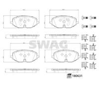 Pastiglie freno Assale anteriore 33 10 7800 SWAG per SKODA SEAT VW AUDI