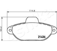 Pastiglie freno Assale anteriore 50-00-0227 ASHIKA per FIAT LANCIA