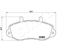 Pastiglie freno Assale anteriore 50-00-0408 ASHIKA per RENAULT OPEL
