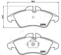 ASHIKA Kit pastiglie freno, Freno a disco 50-00-0537