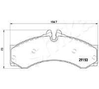 Pastiglie freno Assale anteriore 50-00-0540 ASHIKA per MERCEDES-BENZ VW MULTICAR