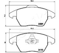 Pastiglie freno Assale anteriore 50-00-0610 ASHIKA per PEUGEOT CITROËN AUDI VW