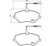 Pastiglie freno Assale anteriore 50-00-0619 ASHIKA per PEUGEOT CITROËN