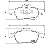 ASHIKA Kit pastiglie freno, Freno a disco 50-00-0709