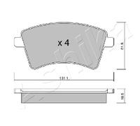 Pastiglie freno Assale anteriore 50-00-0720 ASHIKA per RENAULT MERCEDES-BENZ