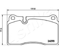 Pastiglie freno Assale anteriore 50-00-0933 ASHIKA per VW ASTON MARTIN AUDI SEAT