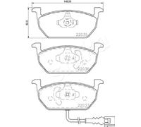 Pastiglie freno Assale anteriore 50-00-0938 ASHIKA per VW SEAT SKODA AUDI TOYOTA