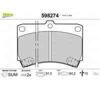 VALEO 598274 Kit pastiglie freni