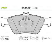 VALEO 598357 Kit pastiglie freni