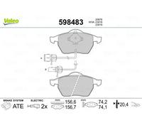 Pastiglie freno Assale anteriore 598483 VALEO per AUDI VW SKODA SEAT