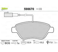 Pastiglie freno Assale anteriore 598670 VALEO per ABARTH ALFA ROMEO PEUGEOT FIAT