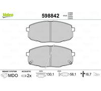 Pastiglie freno Assale anteriore 598842 VALEO per KIA HYUNDAI
