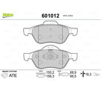 Pastiglie freno Assale anteriore 601012 VALEO per RENAULT MEGANE II SCÉNIC II
