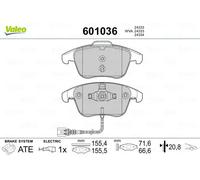 VALEO Kit pastiglie freno 601036 Anteriore – Freno a disco per Audi, Seat, VW
