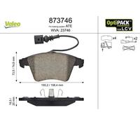 VALEO Kit pastiglie freno, Freno a disco 873746