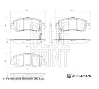BLUE PRINT ADBP420128 Kit pastiglie freni
