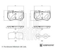 BLUE PRINT ADBP420187 Kit pastiglie freni
