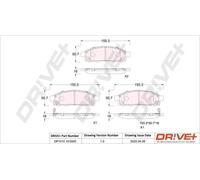 Pastiglie freno Assale anteriore DP1010.10.0003 Drve+ per MITSUBISHI