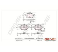 Pastiglie freno Assale anteriore DP1010.10.0036 Drve+ per VW SKODA AUDI SEAT