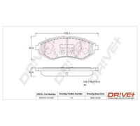Pastiglie freno Assale anteriore DP1010.10.0051 Drve+ per CHEVROLET DAEWOO