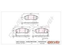 Pastiglie freno Assale anteriore DP1010.10.0101 Drve+ per NISSAN LEAF