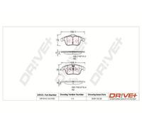 Pastiglie freno Assale anteriore DP1010.10.0120 Drve+ per JAGUAR CITROËN MG