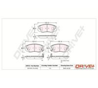 Pastiglie freno Assale anteriore DP1010.10.0192 Drve+ per SAAB OPEL CHEVROLET