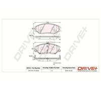Pastiglie freno Assale anteriore DP1010.10.0200 Drve+ per SSANGYONG HYUNDAI KIA