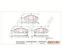 Pastiglie freno Assale anteriore DP1010.10.0374 Drve+ per MITSUBISHI