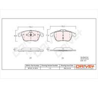 Pastiglie freno Assale anteriore DP1010.10.0514 Drve+ per CITROËN PEUGEOT DS