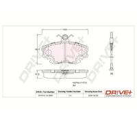 Pastiglie freno Assale anteriore DP1010.10.0539 Drve+ per RENAULT PEUGEOT DACIA