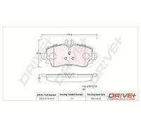 Pastiglie freno Assale anteriore DP1010.10.0817 Drve+ per MERCEDES-BENZ VANEO
