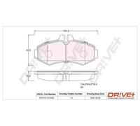 Pastiglie freno Assale anteriore DP1010.10.0822 Drve+ per MERCEDES-BENZ