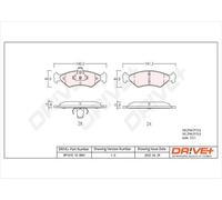 Pastiglie freno Assale anteriore DP1010.10.0841 Drve+ per FORD MAZDA