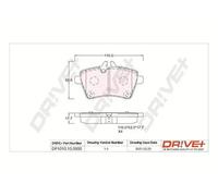 Pastiglie freno Assale anteriore DP1010.10.0900 Drve+ per MERCEDES-BENZ