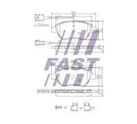 Pastiglie freno Assale anteriore FT29112 FAST per FIAT CITROËN PEUGEOT