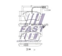 Pastiglie freno Assale anteriore FT29529 FAST per RENAULT KANGOO BE BOP