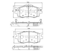 J3600542 Kit pastiglie freno, Freno a disco (MARCA-NIPPARTS)