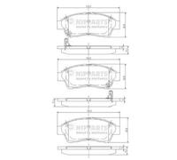 Pastiglie freno Assale anteriore J3602064 NIPPARTS per TOYOTA CARINA E VI CAMRY