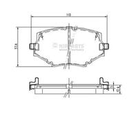 Pastiglie freno Assale anteriore J3603044 NIPPARTS per MAZDA MX-5 I MX-5 II