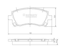 Pastiglie freno Assale anteriore J3607013 NIPPARTS per SUBARU LEGACY III OUTBACK