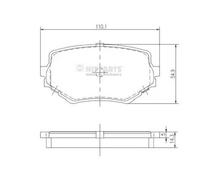 Pastiglie freno Assale anteriore J3608017 NIPPARTS per SUZUKI VITARA