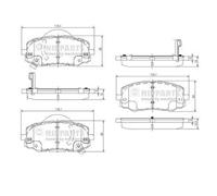 Pastiglie freno Assale anteriore N3600552 NIPPARTS per HYUNDAI i20 I i20 II
