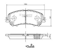 Pastiglie freno Assale anteriore N3601111 NIPPARTS per NISSAN RENAULT