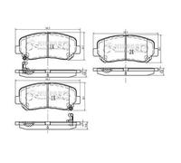 N3603073 Kit pastiglie freno, Freno a disco (NIPPARTS)