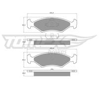Pastiglie freno Assale anteriore TX 10-28 TOMEX Brakes per FORD MAZDA TVR
